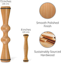 Load image into Gallery viewer, Natural Wood Massage Bundle - Wooden Foot & Back Roller - Body Back Company